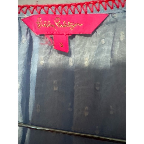 Lily pulitzer Blue and Pink Boho Blouse - Picture 3 of 5